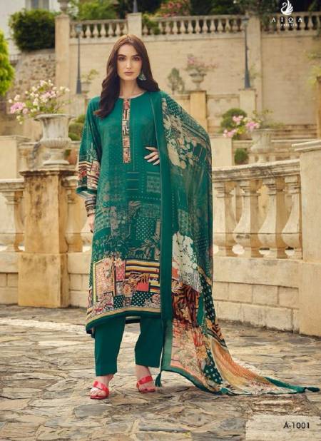 Fasurd By Aiqa Printed Pashmina Dress Material Catalog